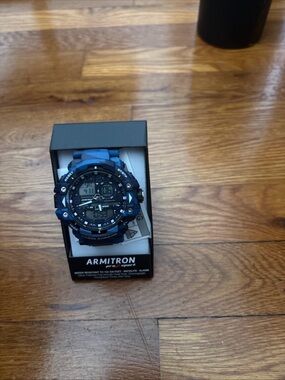 Armitron Blue and Black Dual Display Sport Watch